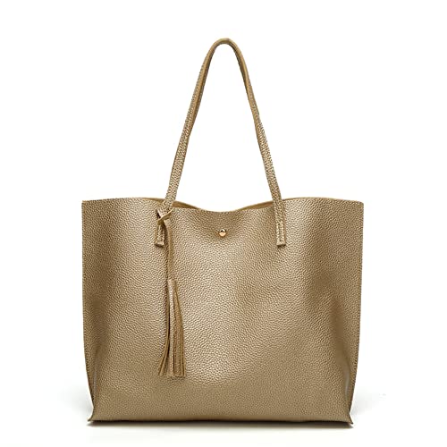 Chic Sac Cabas pour Femme Tote Sacs à Main, Mode Femme Élégante Puce Sac à main en cuir Sac à main de grande capacité Sac à bandoulière Classic Toes Top poignée Sautoire Porte-monnaie quotidienne Caba thumbnail