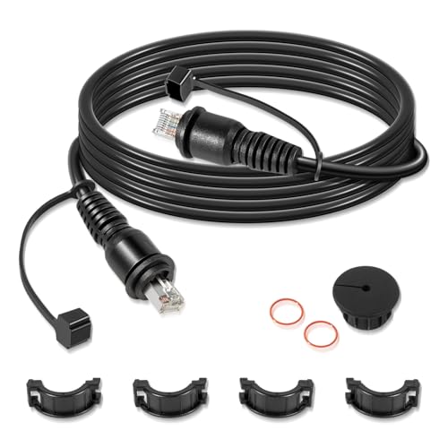 usvehj 10FT Marine Network Cable Replace for Garmin 010-10550-00, Durable RJ45 Ethernet Cord (Male to Male), for Garmin ECHOMAP Plus/UHD/Ultra, for GCV 10/GCV 20/c, for GPSMAP/Panoptix