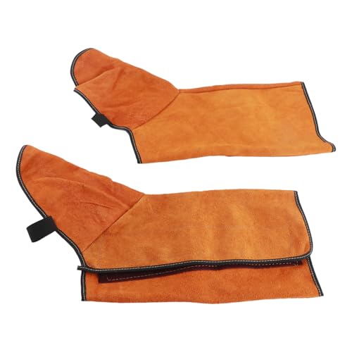 Generic Cubierta para Bota de Soldadura a Prueba de Temperatura de 500 Grados, 1 par, para Seguridad y Protección, Adecuada para la Industria del Vidrio, Material de Piel de Vaca