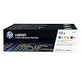 HP Cartucho de tóner original 131A cian magenta y amarillo capacidad estándar 3 x 1.800 páginas paquete de 3