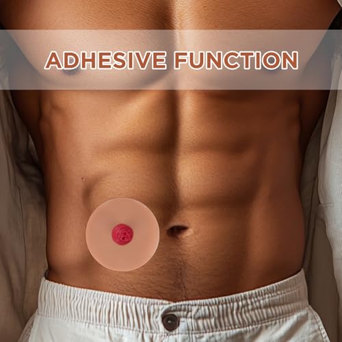 Image of Sticky Ileostomy Simulators, Stoma Training Model Set | Ostomy Care Practice Models for Medical Training and Patient Education, Tan