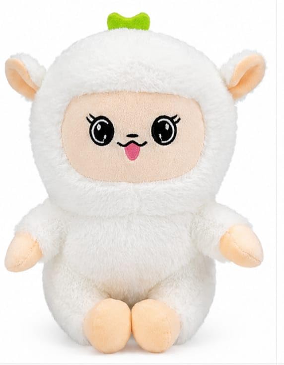 Image of Cute White Lamb Doll Plush Soft Toy for Kids, Baby & Girls | Ultra Soft Stuffed Animal Doll for Hugging, Playing & Gifting | Washable Teddy Plush Toy 35CM