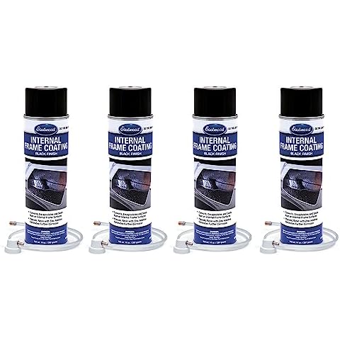 Eastwood Internal Frame Coating Aerosol | Internal chassiss Frame Rust Remover | Rust Converter and Prevention Aerosol Spray Undercoating for Vehicles |14 Oz, Black Pack of 4 Cover