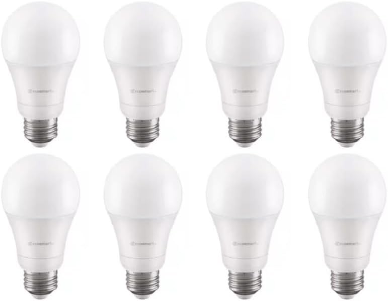Eight EcoSmart A19 LED Light Bulbs
