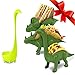 Dinosaur Taco Holder Set by East World – Tacosaur Tribe with BrontoSpoon Ladle - 3x Dino Stands for 6x Jurassic Tacos! Triceratops Taco Stand Holder, Taco Truck or Kids Plastic Novelty Taco Plates