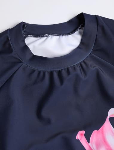 Image of ZAFUL Womens Rash Guard Swimsuits Long Sleeve Sun Protection Bathing Suit Tropical Swim Shirts with Briefs