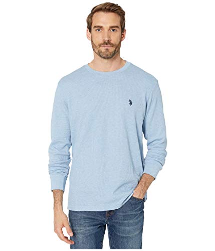 Image of U.S. Polo Assn. Men's Cotton Regular Fit Long Sleeve Crew Neck Solid Thermal Shirt
