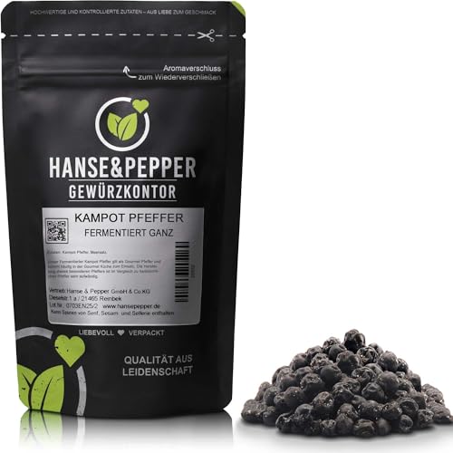 100g Fermentierter Kampot Pfeffer ganz echter Black Pepper Pfefferkörner schwarz