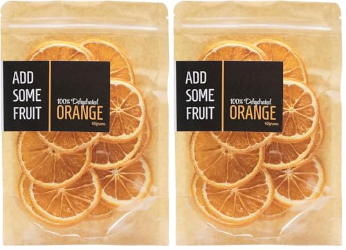 ADD SOME FRUIT - 100% DEHYDRATED ORANGE - 40g Pouch (Pack of 2)