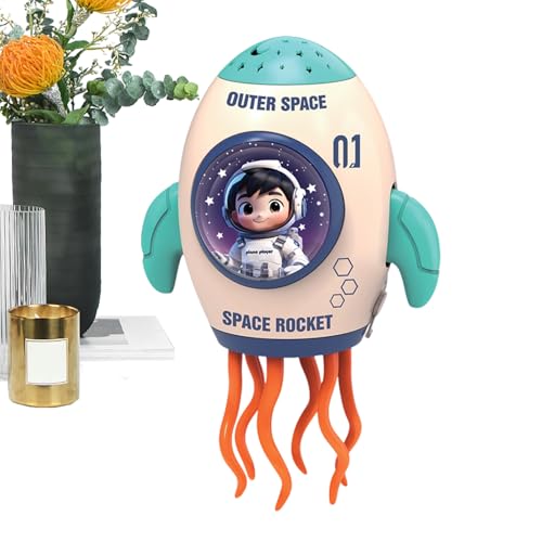 ハイハイおもちゃ | 電動ロケットおもちゃ | イルミネーションプロジェクター付き音楽人形 家庭用お祭りイベントパーティー室内遊び | 3歳以上男女児童向け