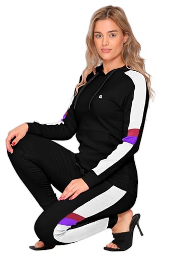 Bahob® Women’s Sportswear Set, 2 Piece Women Track Suit Hoodie and Stretch Legging Ladies Gym Wear Tracksuits Activewear Set S to XL - Image 4