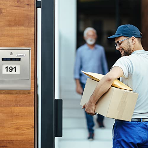 Relaxdays Brievenbus met verlichting, krantenvak, huisnummer, naamplaatje, zonne-energie, h x b x d: 33,5 x 30,5 x 10 cm… - Afbeelding 4