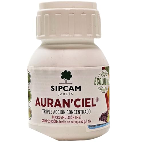AURAN´CIEL 50ml - Sipcam. Triple accion concentrado a base de aceite de naranja. Insecticida, fungicida y acaricida. Eficaz contra mildiu, pulgon y araña roja. Apto en agricultura ecológica