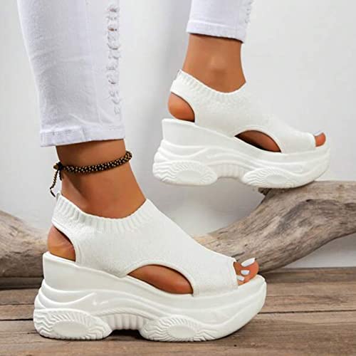 Orthopedic Wedge Sandals for Women Summer Open Toe Ankle Strap Platform Sandals Casual Strappy Slip on Sandals Beach Sandals2