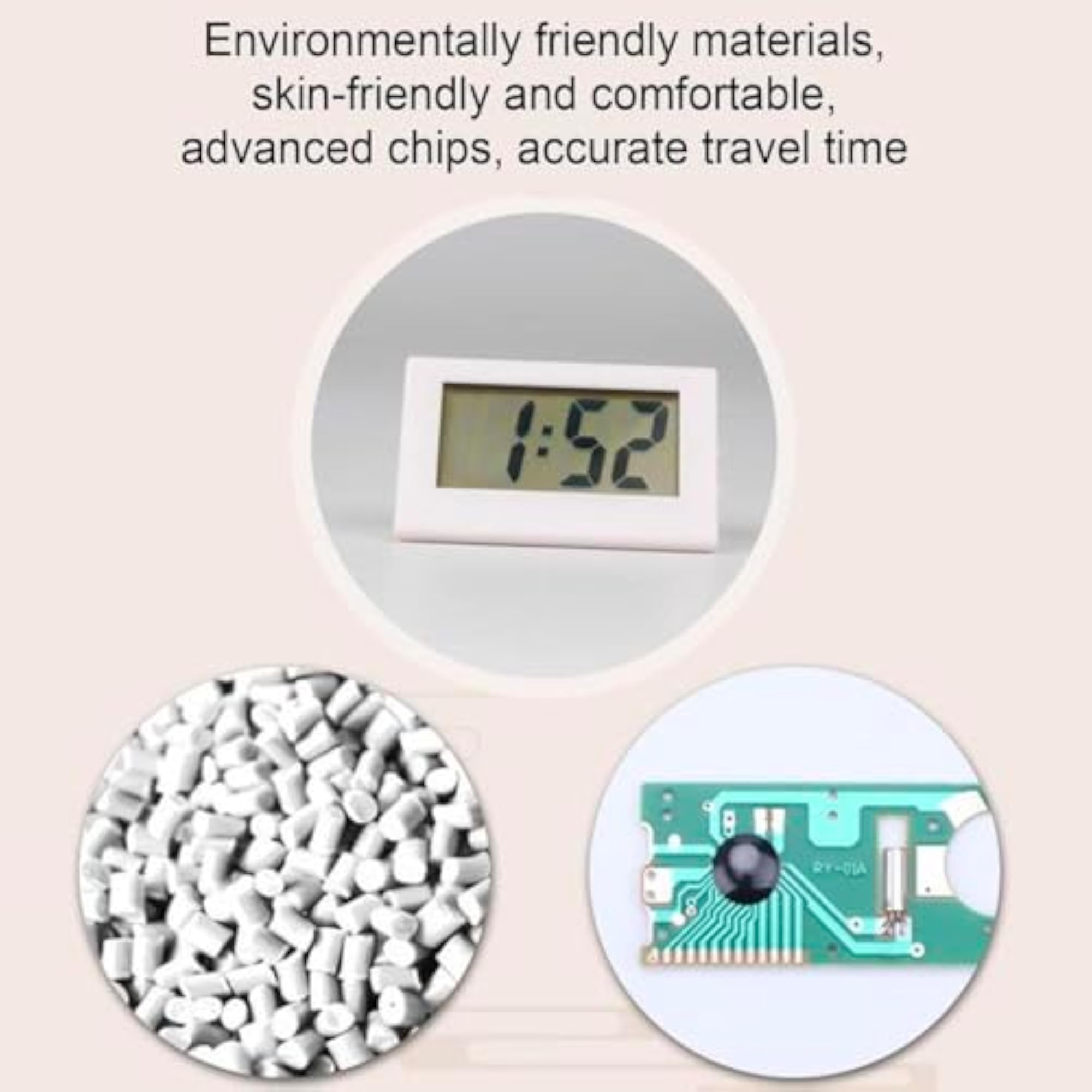Mini Digital Clock Portable Cute Electronic for Car Dashboard