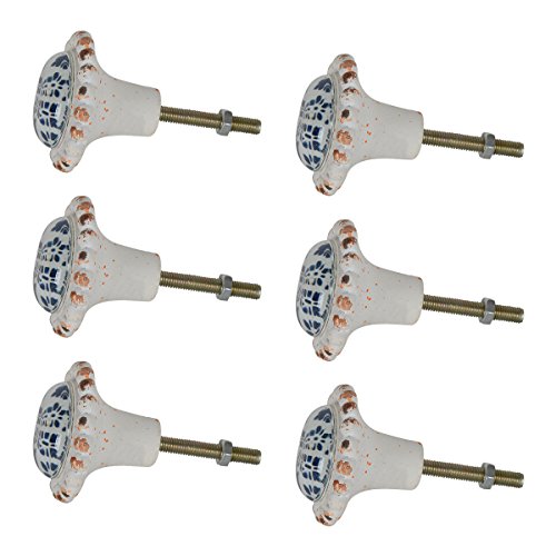 NIKKY HOME 6 PCS Pomelli in Metallo Vintage Porta