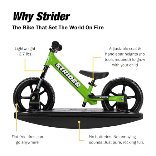 Image of Strider Sport 2-in-1 Rocking Bike, Ages 6 Months-4 Years, Green