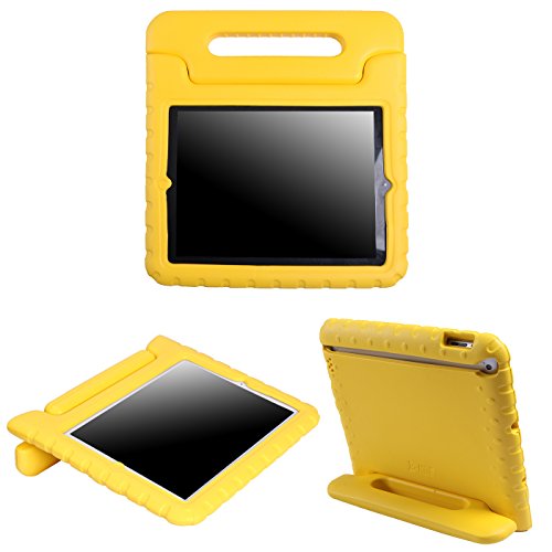 HDE Case for iPad 2 3 4 - Kids Shock Proof Heavy Duty Impact Resistant Protective Cover Handle Stand for Apple iPad 2nd 3rd 4th Generation Tablet (Yellow)