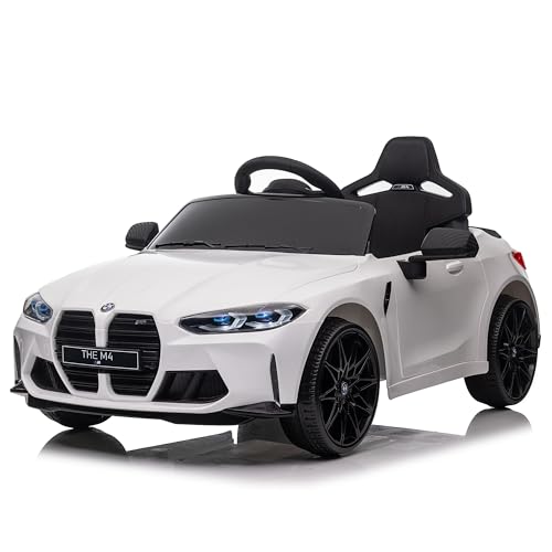 12V Kids Electric Ride On Toy Car, Licensed by BMW M4 Battery Powered Vehicle Car with 2.4G W/Parents Remote Control for Boys and Girls,Three Speed...