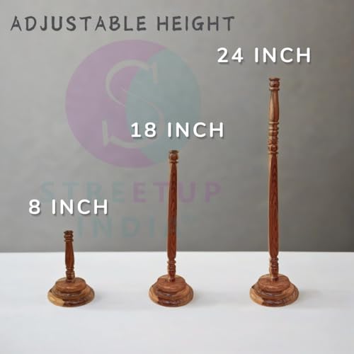 Image of Streetup India Wooden Trataka Candle Stand for Third Eye Opening Meditation with Adjustable Height