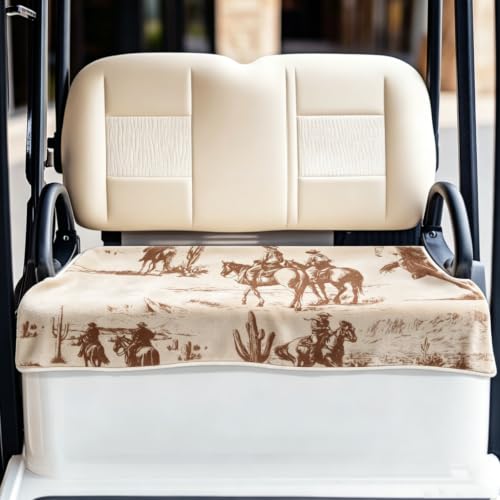 ORIGACH Vintage Cowboy Golf Cart Seat Covers & Cooling Towel