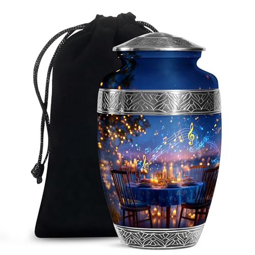 JAGLASH Music Burial Urn for Ashes Adult Mother & Father,