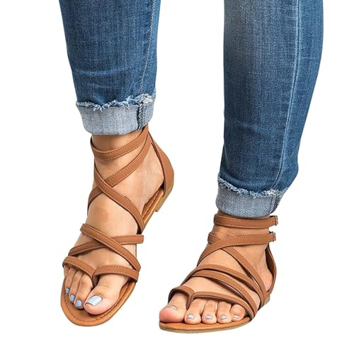 Womens Gladiator Strap Sandals Elastic Strappy String Thong Ankle Strap Flip Flops Bungalow Sandal Summer Beach Shoes4