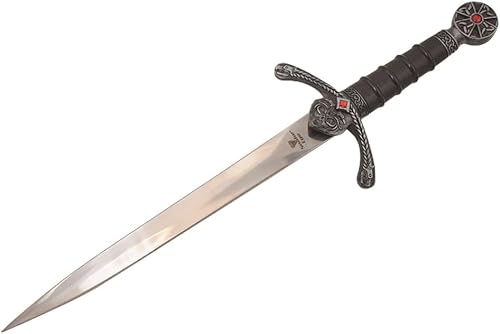 Miniatura 3 de Snake Eye Tactical Caballeros medievales de templarios diseño histórico cuchillo de caza con vaina (rojo-22248)