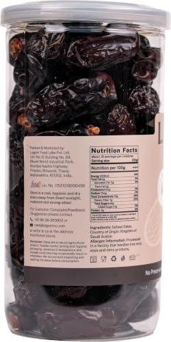 Image of Lagom Safawi Whole Dates 1 kg | Premium Saudi Khajoor | Soft, Rich & Naturally Sweet | No Added Sugar, No Preservatives | Vegan, Gluten Free, Non-GMO