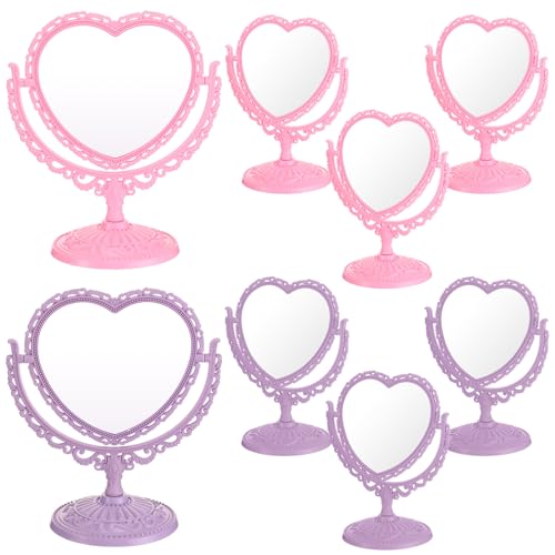Espejo para maquillaje de corazón Lineshading 8 pzas