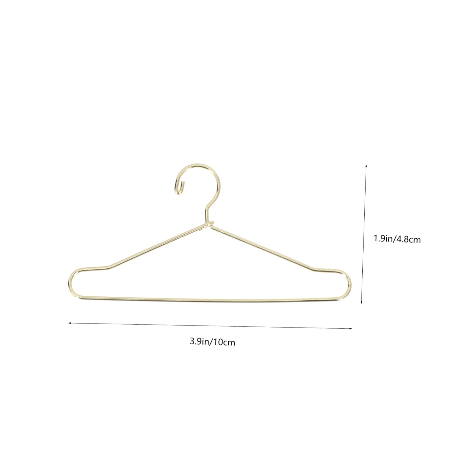 KICHOUSE 25pcs Mini Hanger Mini Garment Hanger Clothing Gadgets Doll Hanger 1/ 3 Bjd Dolls Hanger Tiny Clothing Dress Hanger Dolls for Coat Hangers Iron Dress Hanger Golden