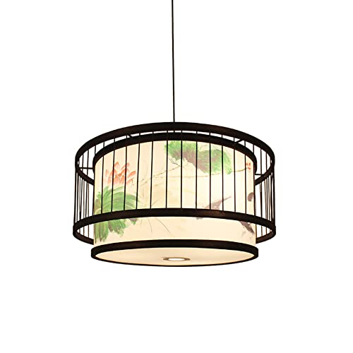 Lustre bambou tressé main pour une ambiance zen de restaurant