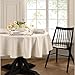 Elrene Home Fashions Continental Solid Texture Water, Stain & Wrinkle Resistant Tablecloth, 70