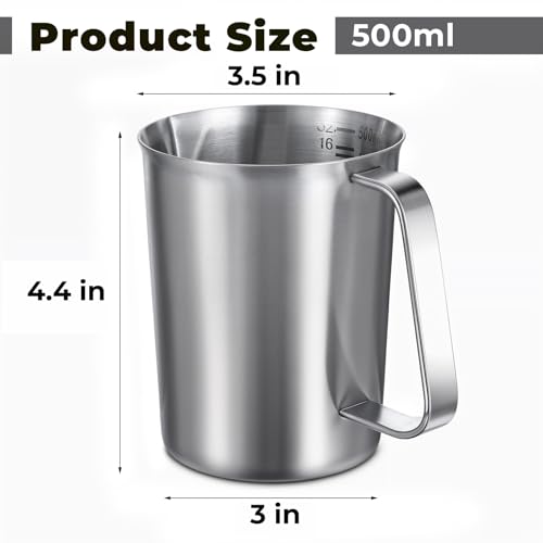 Set 2 Jarras Medidoras Acero Inoxidable 500 ml miniatura 2