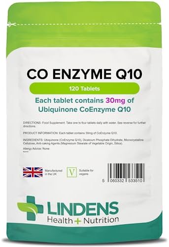 Lindens - Coenzyme Q10 30mg - 120 Tablets - UK Made - Popular for...