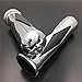 HTTMT MT081A-1-CD Chrome Skull Diamon Hand Grip Handlebar Grips 1 Inch 25mm Compatible with Suzuki Marauder Intruder 800 1400 1500 Boulevard