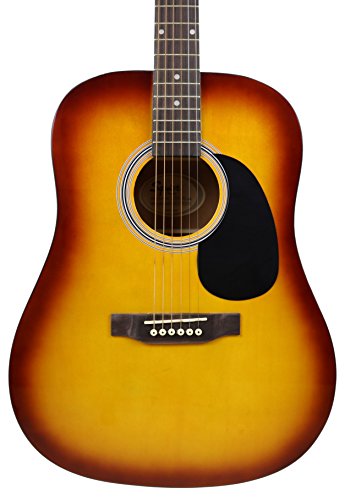 Fender Squier Dreadnought Acoustic Guitar - Sunburst Bundle With Fender Play Online Lessons, Gig Bag, Tuner, Strings, Strap, Picks, And Austin Bazaar Instructional Dvd #TOP4