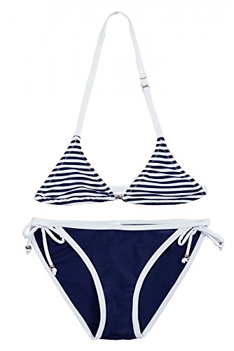 Bikini triángulo para niña de dos piezas cómodo y ajustable de 116 cm a 122 cm