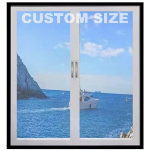 Custom Size Window Screens,Anti-Mosquito Insect Fly Screen Self-Adhesive Netting,Cat Safety Net for Balcony Window,Tear-Proof Cat Bird Isolation Net