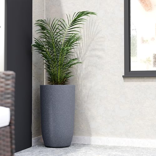 Image of YUCCABE ITALIA FOXB TPC 24 INCH Pots for Plants Highly Durable Polymers Lightweight Indoor Outdoor Plant Pots, Flower Pot Gamla Tree Planter Container Planters for Living Room, Balcony, Garden