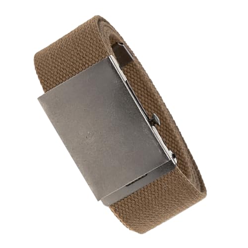 Image of Duke D555 Mens Edward Big Tall Plain Webbing Belt - Khaki - 7XL