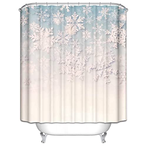 Rideau de douche de qualité supérieure en polyester texturé motif flocon
