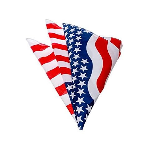 USA Flag Paisley Bandana for Women Men Girls & Boys Children 100% Cotton Bandanna Handkerchief Head tie Neck Tie Neckerchief shawl hankie neckwear babushka Gangster cowboy party wear novelty wear Cover