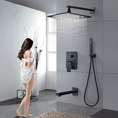 Douche effet de pluie Orb 12" triple voie à jet enveloppant pour baignoire