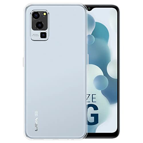 Image of Fashionury Crystal Clear Case for Lava Blaze 5G | Yellowing Resistance | Transparent TPU Silicone | Raised Camera Lips | Slim Transparent Cover