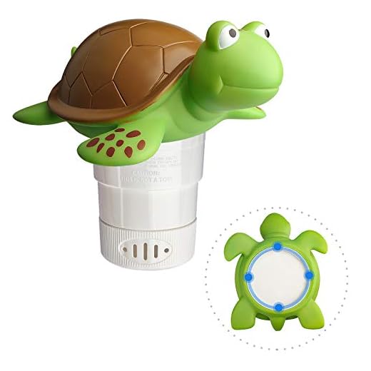 Chlorine Floater, Collapsible Turtle Pool Chlorine Dispenser, Max to 4pcs 3in Bromine Floater, Release Adjustable for Indoor Outdoor Swimming Pool Hot Tub SPA