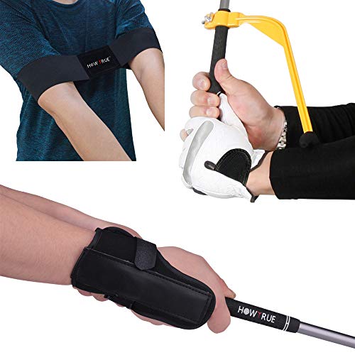 HOW TRUE 3 Pieces Golf Swing Training Aid Golf Swing Trainer Golf Wrist Support - Thumbnail 6