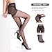 LADYFAN 4 Pairs Women's Sheer Tights 20 Denier Control Top Pantyhose with Reinforced Toes (US, Alpha, X-Large, Regular, Regular, black)