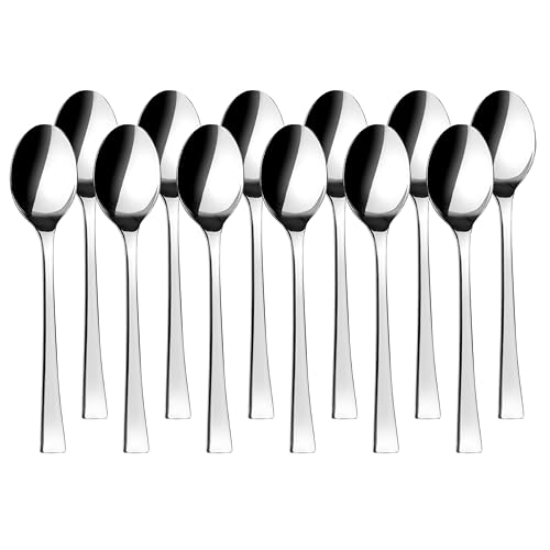 Jay - 11049001 - Pack De 12 Cucharas De Mesa, Colección Vanity, 207 Mm, Acero Inoxidable, Espesor 2 Mm, Diseño Fluido Y Cómodo Para Uso Diario, Fabricado En España