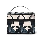 Neceser de maquillaje, diseño de bruja negra de viaje, bolsa de cosméticos, bolsa grande de malla, organizador de brochas para mujeres y niñas